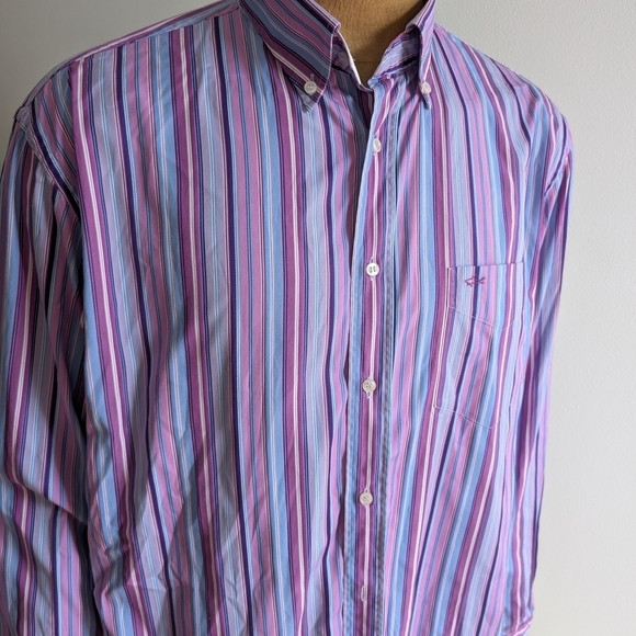 🦈Paul & Shark Purple and Blue Casual Button Down Shirt🇮🇹 - Picture 4 of 13